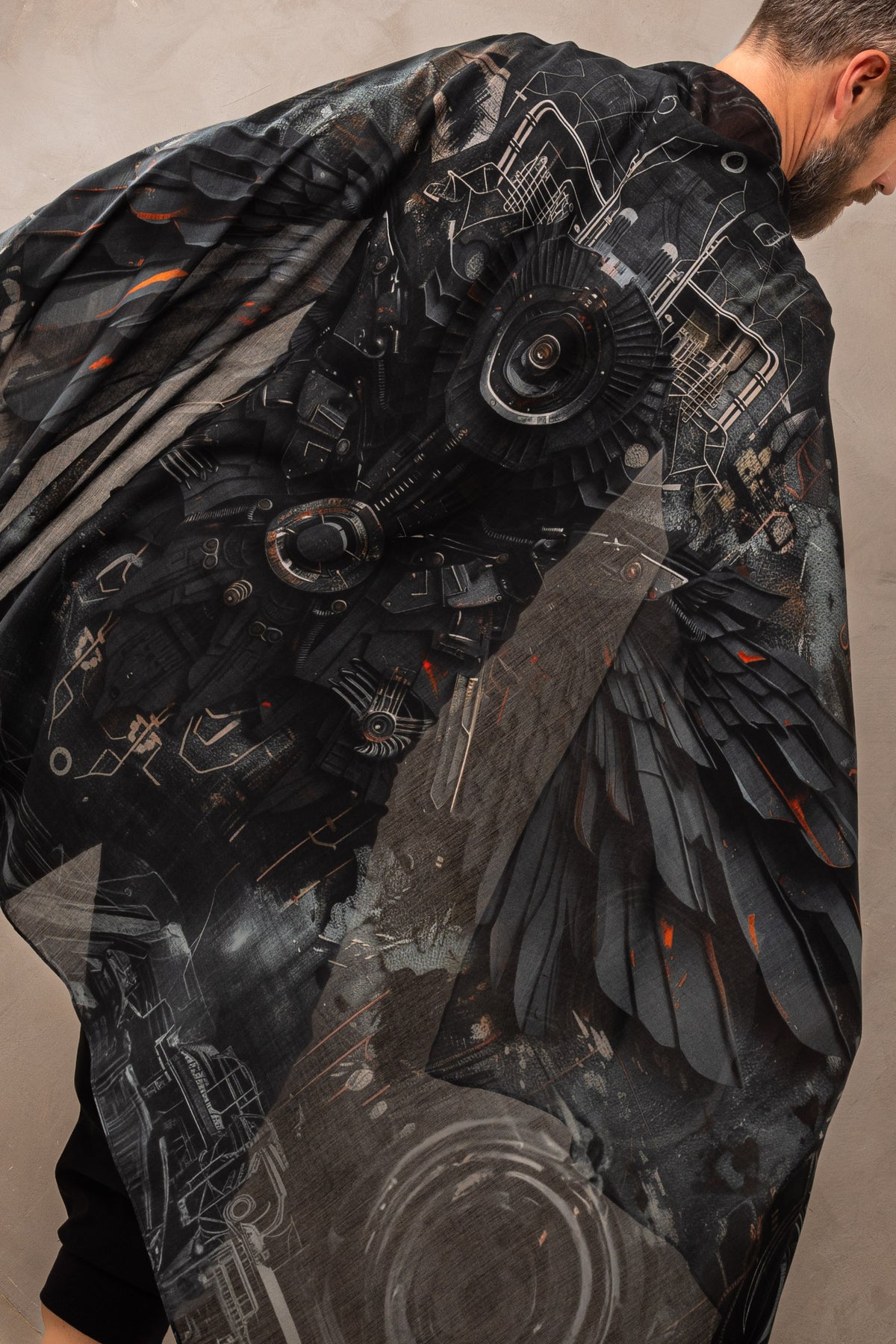 Modal Scarf Dark Crow