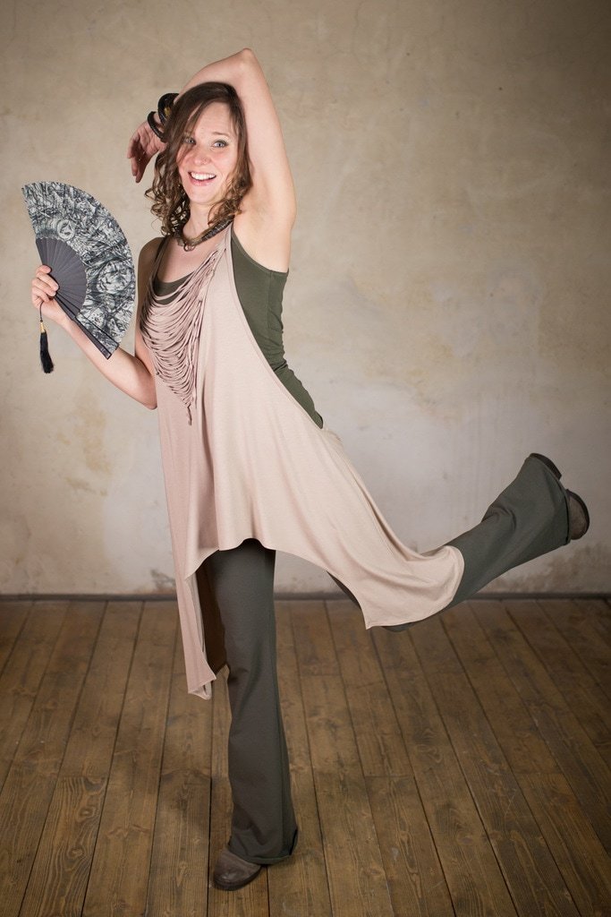 Goth Dress | Light summer dress with sacred geometry print | Apocalyptic Dress | Cyberpunk | Dress Nomad Sand