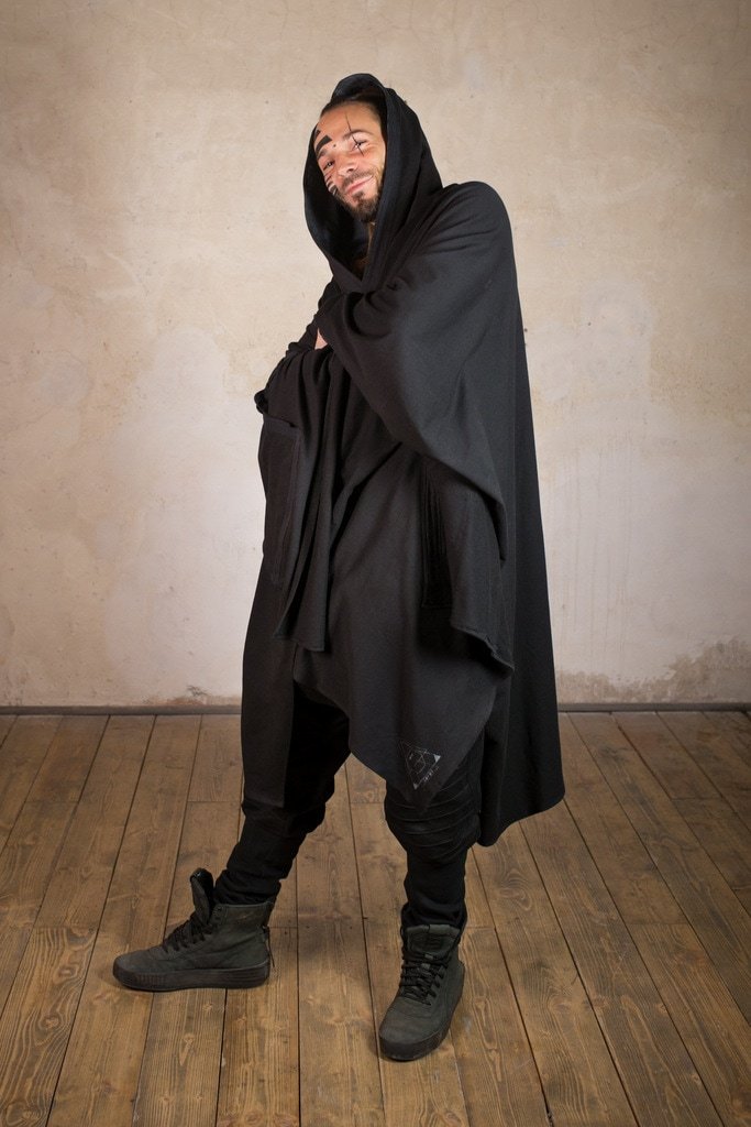 Kimono Robe | Star Wars Cosplay or Jedi Costume | Cyberpunk | Plus Size Kimono | Festival Kimono | Kimono Tron Black