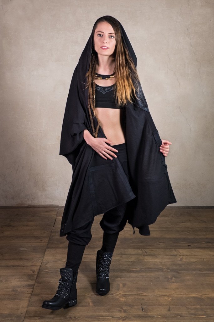 Kimono Robe | Star Wars Cosplay or Jedi Costume | Cyberpunk | Plus Size Kimono | Festival Kimono | Kimono Tron Black