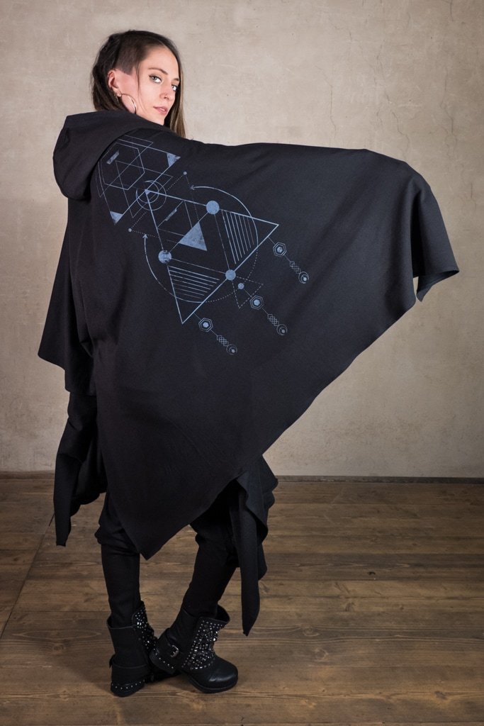 Kimono Robe | Star Wars Cosplay or Jedi Costume | Cyberpunk | Plus Size Kimono | Festival Kimono | Kimono Tron Black