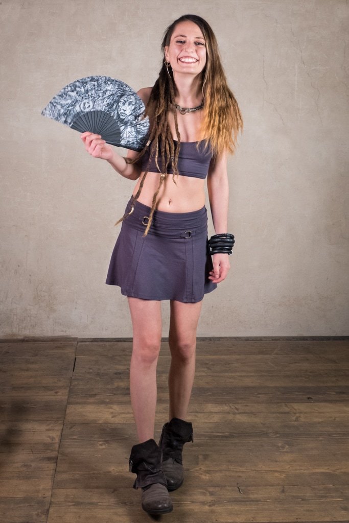 Steampunk Skirt | Gypsy Skirt | Pixie Skirt | Yoga Skirt | Pirate Skirt | Gothic Skirt | Tribal Skirt |  Mini Skirt Circle Grey