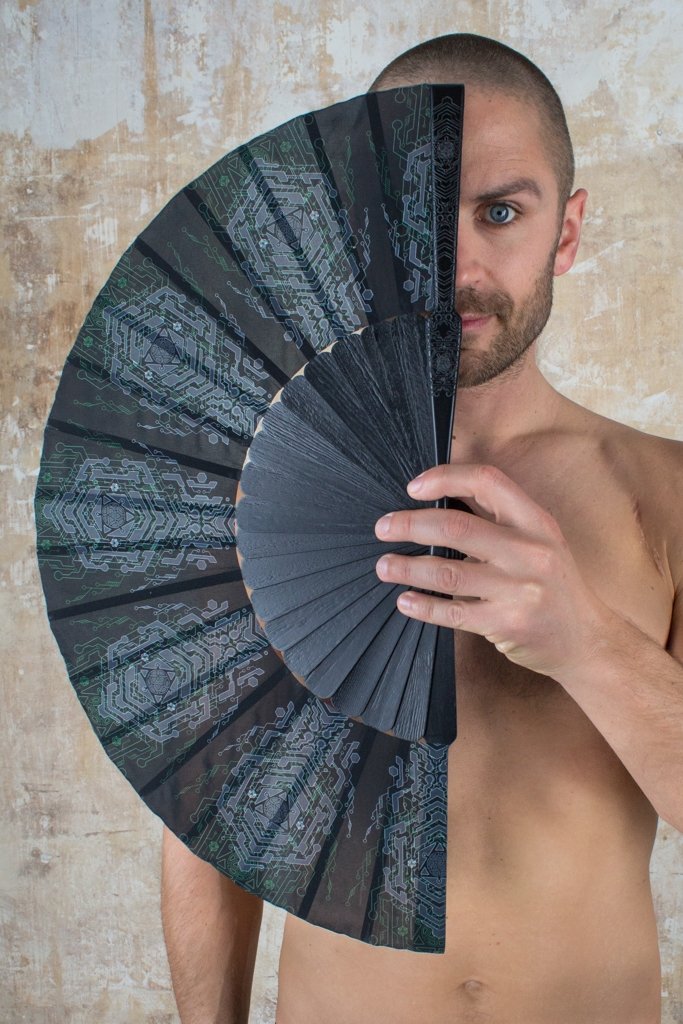 Handfan Ankita Green Big