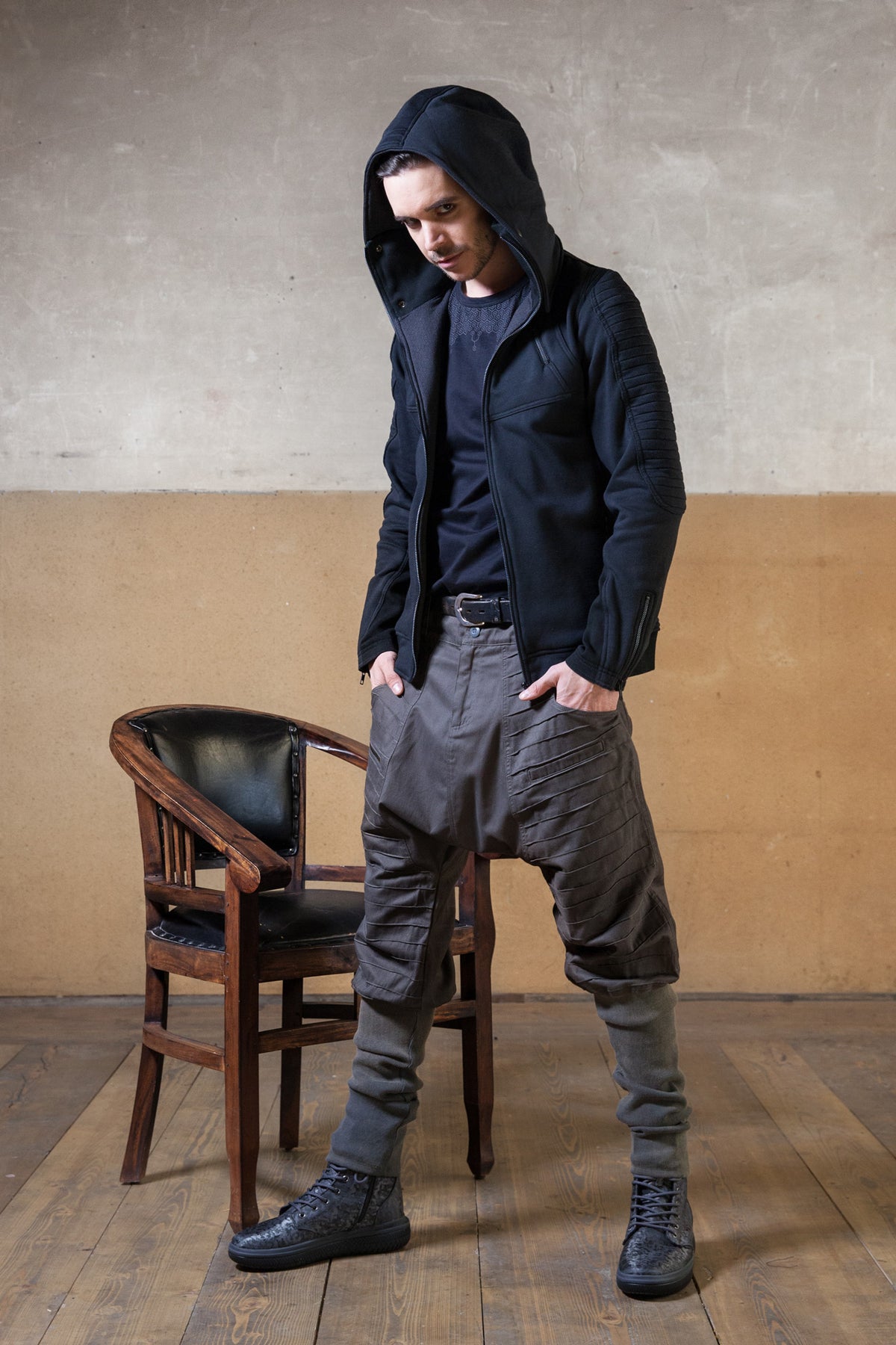 Rib Low Crouch Pant