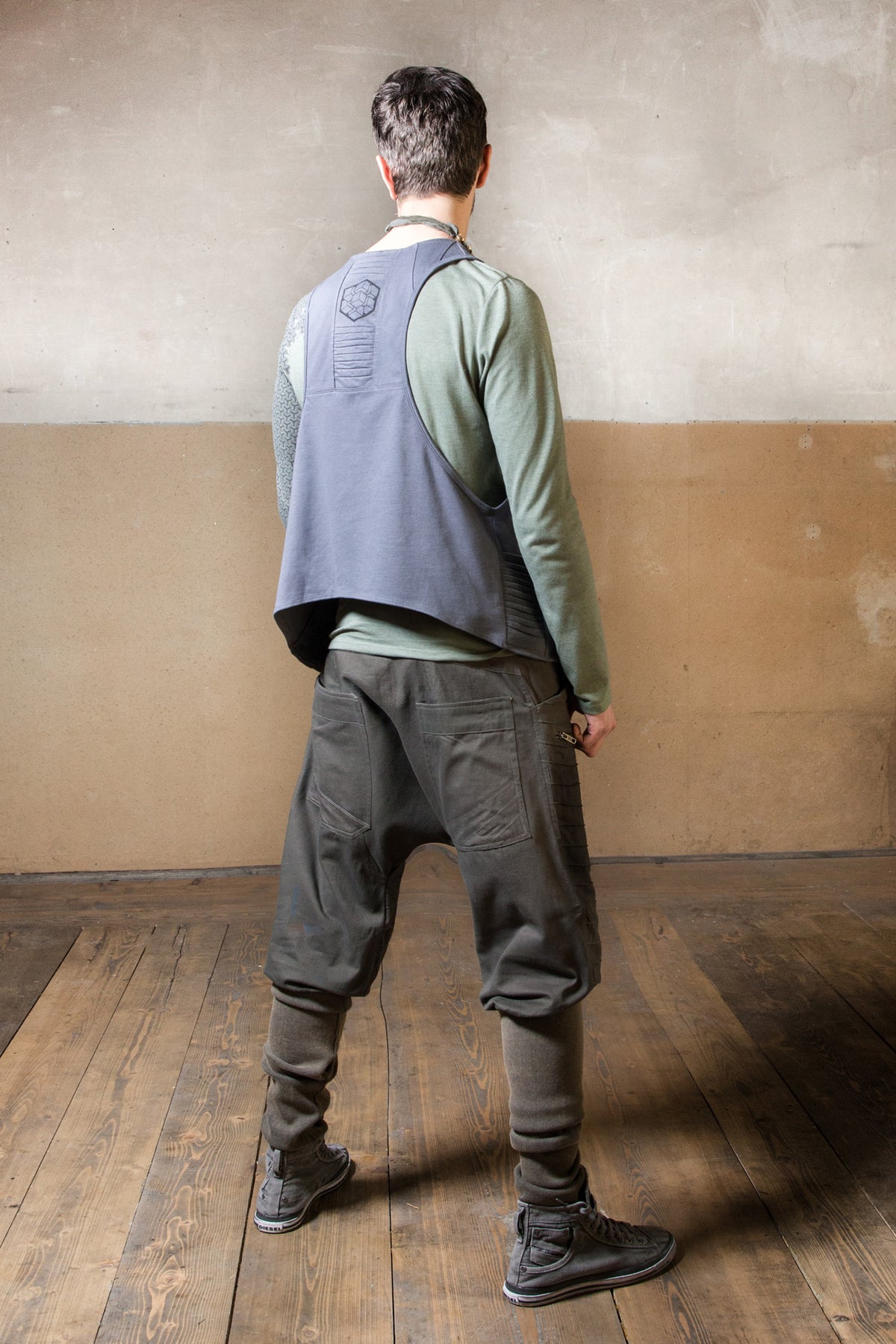 Rib Low Crouch Pant