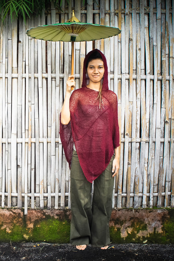 Hooded Net Poncho