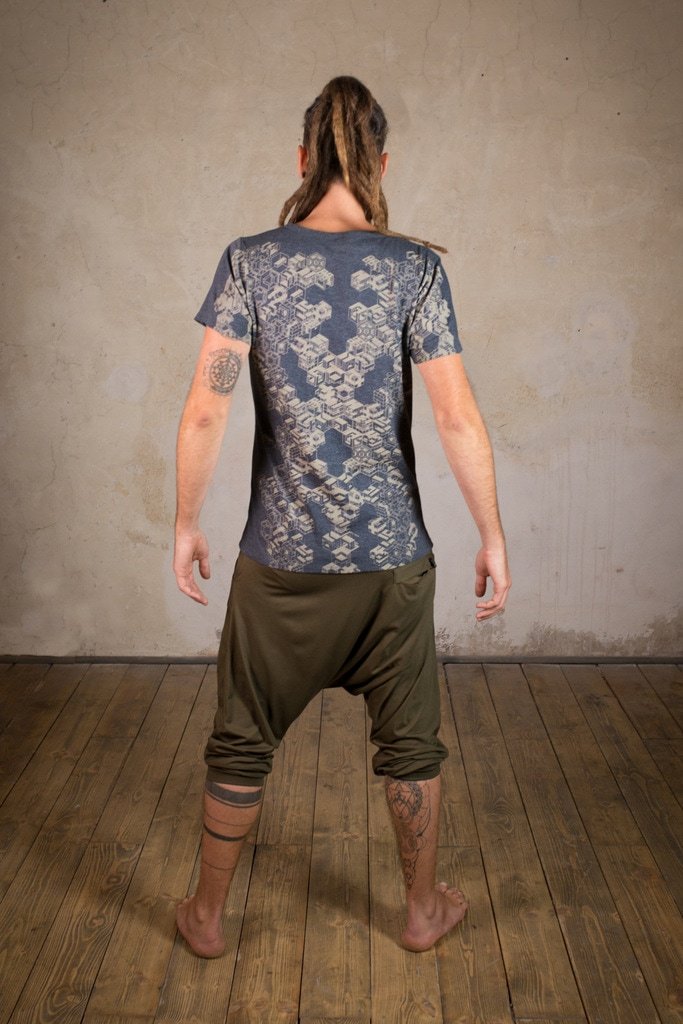 Star Wars Shirt | men tee shirt made of soft modal cotton | Sacred Geometry Shirt | Cyberpunk Clothing | Cube Shirt Darkgrey