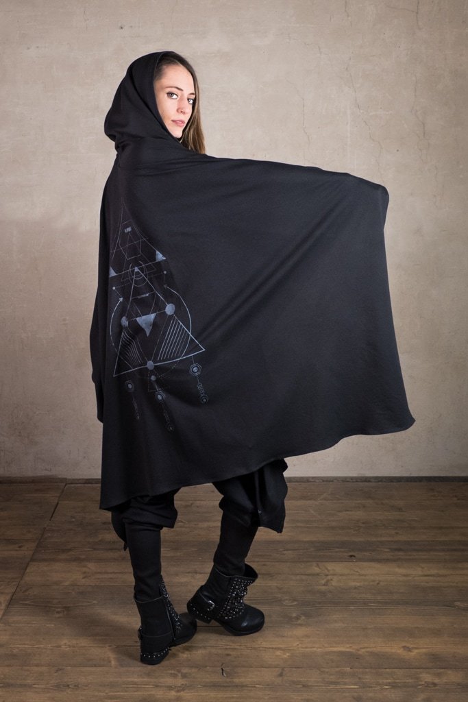 Kimono Robe | Star Wars Cosplay or Jedi Costume | Cyberpunk | Plus Size Kimono | Festival Kimono | Kimono Tron Black