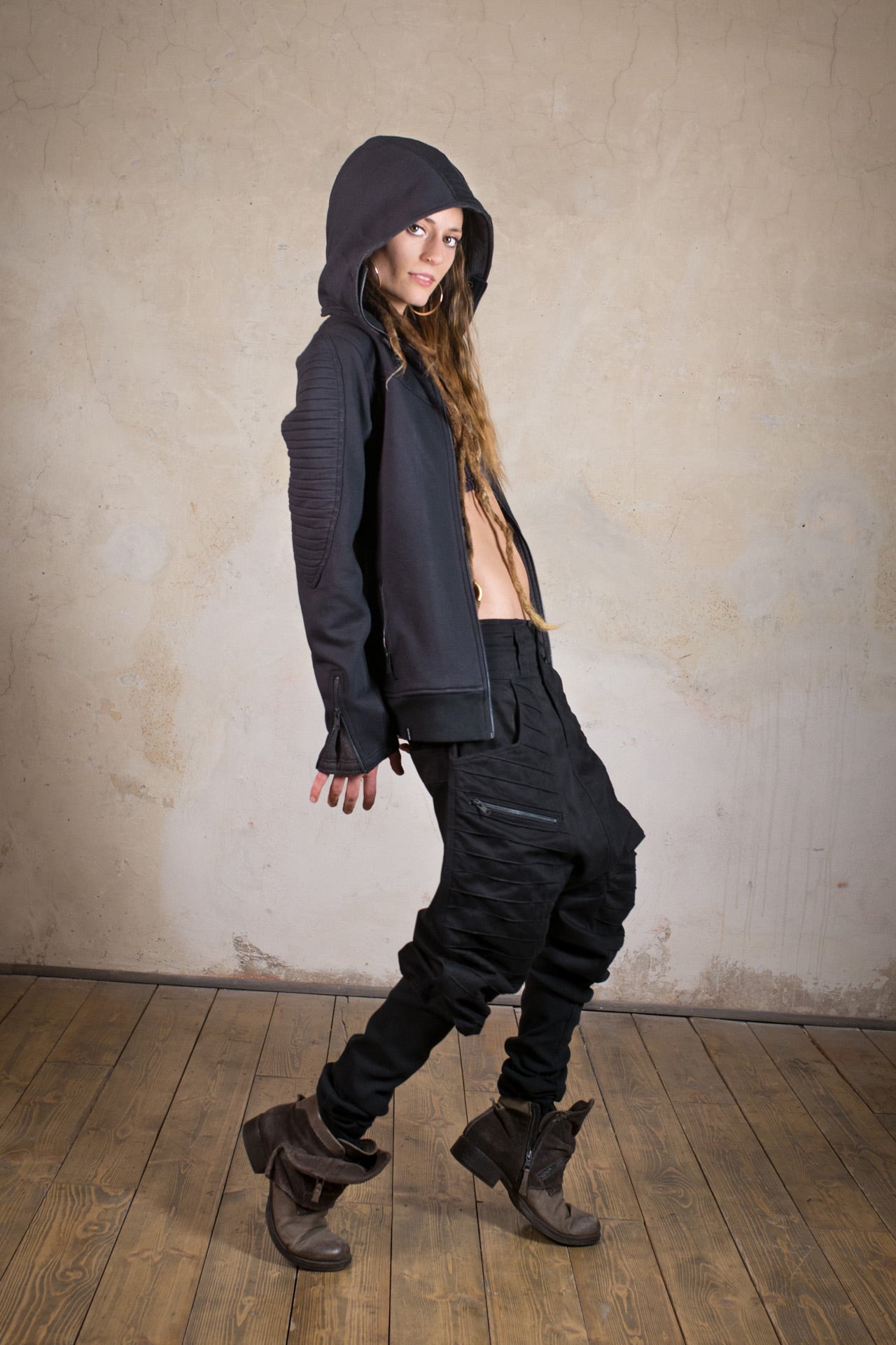 Rib Low Crouch Pant