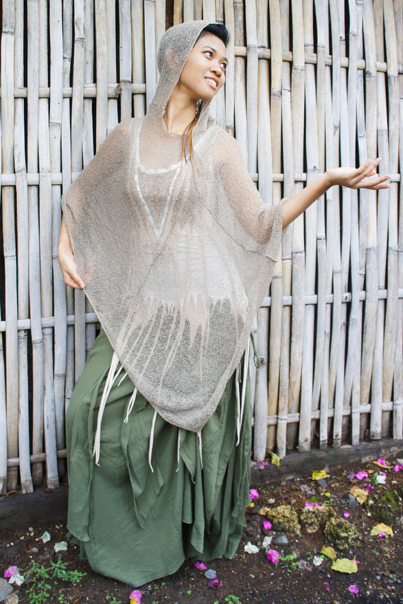 Hooded Net Poncho