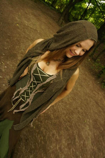 Hooded Net Poncho