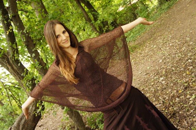 Elven Clothing | Poncho Woman | Mori Girl Clothing | Poncho Crochet | Wool Cloak | Elven Dress | Poncho Brown