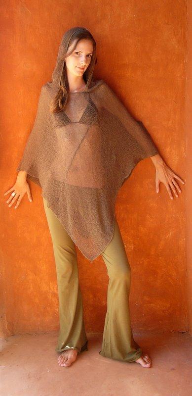 Elven Clothing | Poncho Woman | Mori Girl Clothing | Poncho Crochet | Wool Cloak | Elven Dress | Poncho Elven Green